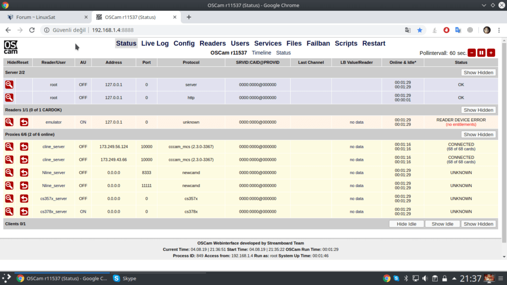 Oscam init scripts running multiple Oscam 2023