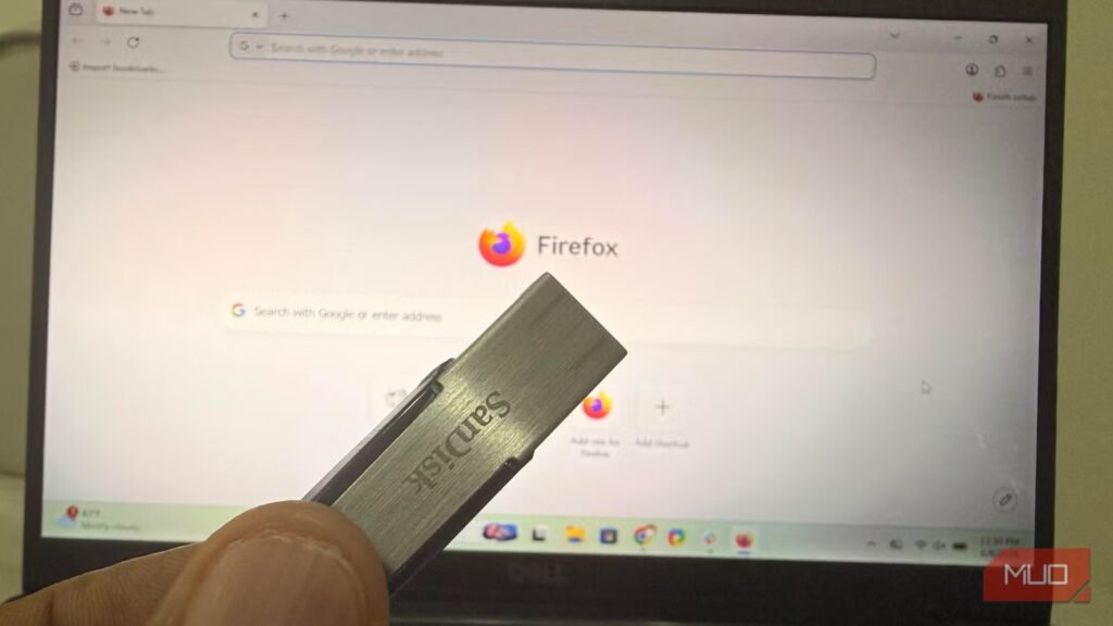 I carry my browser on a flash drive and all my extensions come with me