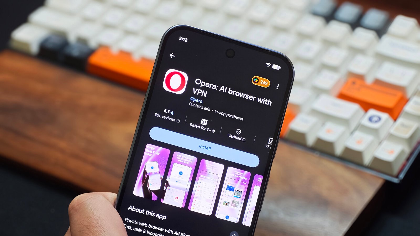 Opera on Android gets a home screen makeover with easy access to Google AI Mode
